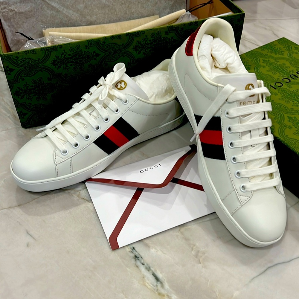 Gucci Leather Ace Sneaker Men’s Size 9 Brand New Never worn
